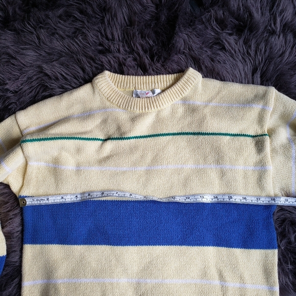 Knit Sweater Men's Women's Preppy Korea Top Retro 80s Style - Picture 4 of 6